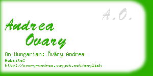 andrea ovary business card