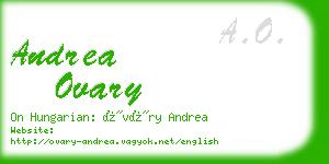 andrea ovary business card